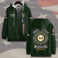 Army Branch, Remember - Honor - Respect - Zip Hoodie