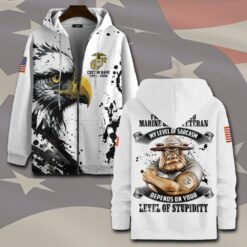 US Marine Corps, E 8 Marines First Sergeant - Zip Hoodie