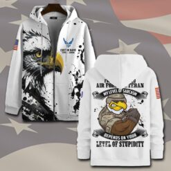 US Air Force , E 3 Air Force Airman First Class - Zip Hoodie