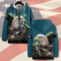 US Coast Guard, Honor, Duty, Service - Zip Hoodie