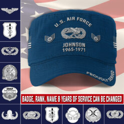 Air Force Badge, E 3 Air Force Airman First Class - Military Cap