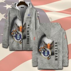 US Air Force , Land Of The Free, Because Of The Brave - Zip Hoodie