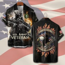US Army, Remember - Honor - Respect - Short Sleeve Button Shirt
