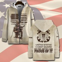 US Coast Guard, Lest We Forget - Zip Hoodie