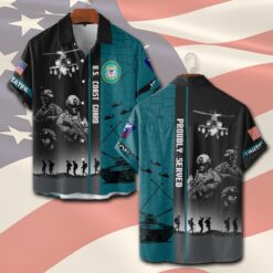 US Coast Guard, Duty, Honor, Country - Short Sleeve Button Shirt