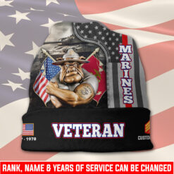 US Marine Corps, Honoring All Who Served - Full-Printed Beanie Hat
