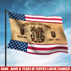 US Coast Guard, E 7 Gold - Flying Flag 3×5 Feet(90×150 Cm)