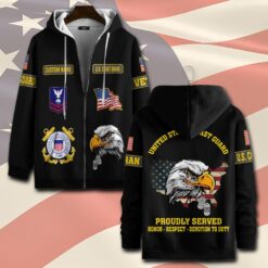 US Coast Guard, E 4 Red - Zip Hoodie