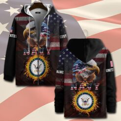 US Navy, E 4 Red - Zip Hoodie