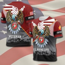 US Marine Corps, Land Of The Free, Because Of The Brave - T-Shirt