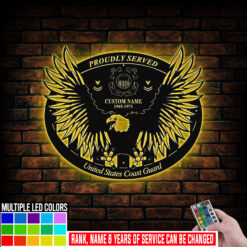 US Coast Guard - Led Metal Sign 24x24 inch