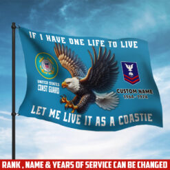 US Coast Guard, E 5 Gold - Flying Flag 3×5 Feet(90×150 Cm)