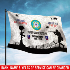 US Coast Guard, E 3 White - Flying Flag 3×5 Feet(90×150 Cm)