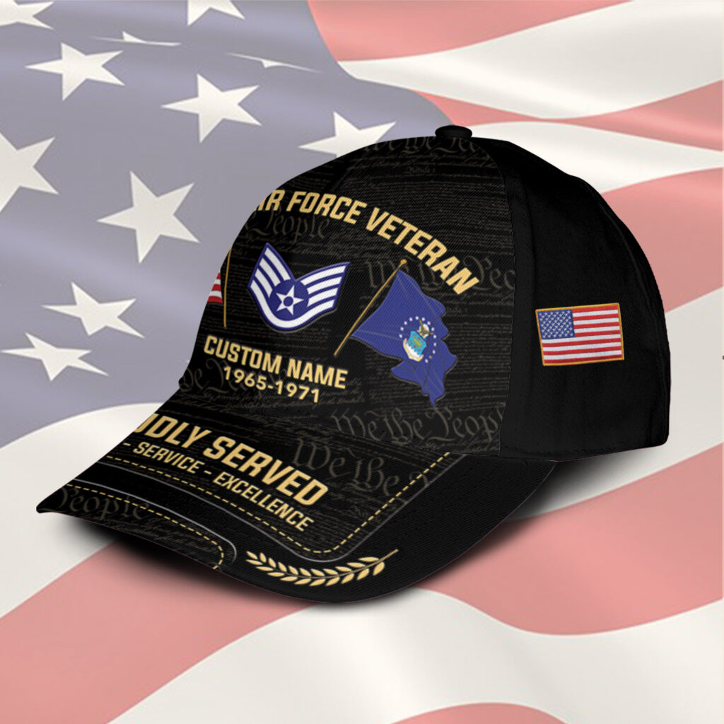 US Air Force, E 5 Air Force Staff Sergeant – Classic Cap – Proud US Veteran