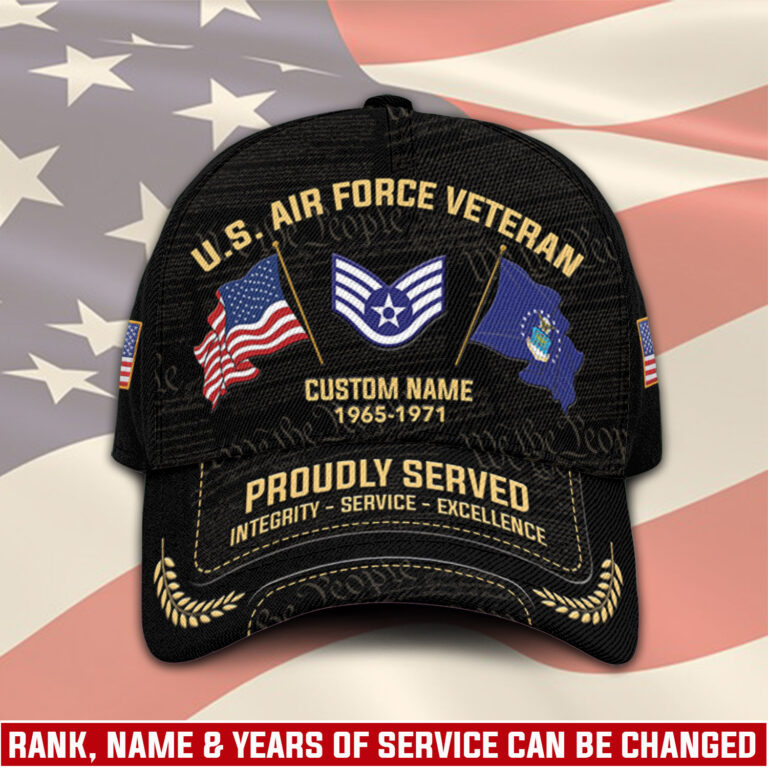 US Air Force, E 5 Air Force Staff Sergeant – Classic Cap – Proud US Veteran