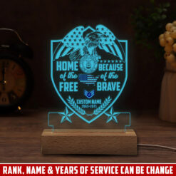 US Air Force , Proud Veteran - Personalized Led Lamp