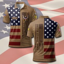 US Navy, E 8 Gold - Polo Shirt