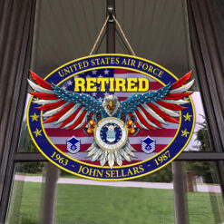 US Air Force - 2 Layers Wooden Sign 8x8in - THWSCustom25012003