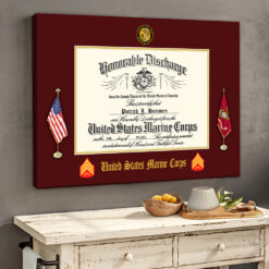 US Marine Corps - Canvas (With Frame) 20x16in - THPCustom25012101