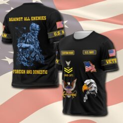 US Navy, Land Of The Free, Because Of The Brave - T-Shirt
