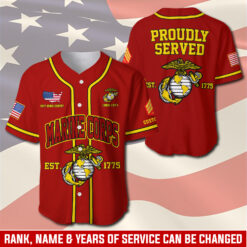 US Marine Corps, O 4 Marines Major - Baseball Jersey