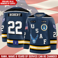 US Air Force , E 6 Air Force Technical Sergeant - Hockey Jersey