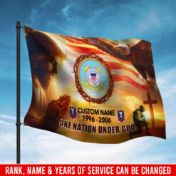 US Coast Guard, E 8 Gold - Flying Flag 3×5 Feet(90×150 Cm)