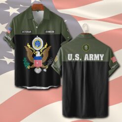 US Army, No One Gets Left Behind - Short Sleeve Button Shirt