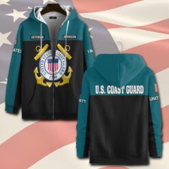 US Coast Guard, Freedom Over Fear - Zip Hoodie