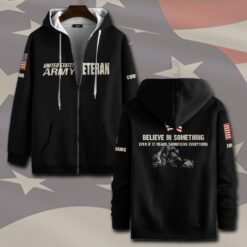 US Army, E 9 Army Sergeant Major - Zip Hoodie
