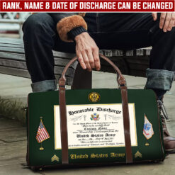 US Army, Freedom Isn't Free - Travel Bag - Size L: 20.4 x 9.4 x 10.2 inches