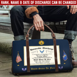 US Air Force, Thank a Veteran - Travel Bag - Size L: 20.4 x 9.4 x 10.2 inches