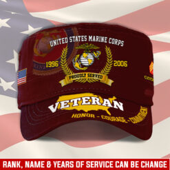 US Marine Corps, E 7 Marines Gunnery Sergeant - Military Cap