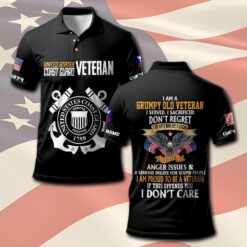 US Coast Guard, Remember - Honor - Respect - Polo Shirt