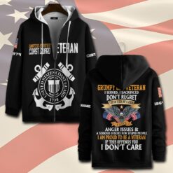 US Coast Guard, E 4 Red - Zip Hoodie