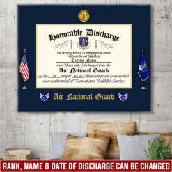 Air National Guard - Canvas (With Frame) 20x16in