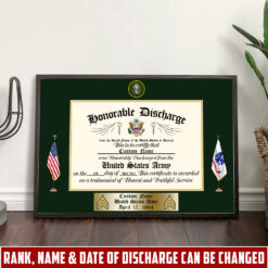 US Army, Once A Soldier, Always A Soldier - Poster With Frame 10x8in (Recommended)