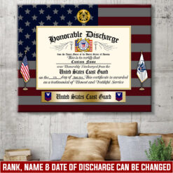 US Coast Guard, Remember - Honor - Respect - Canvas (With Frame) 10x8in