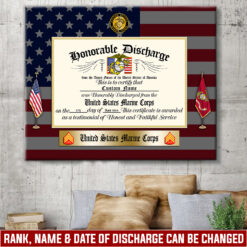 US Marine Corps, Once A Marine, Always A Marine - Canvas (With Frame) 10x8in