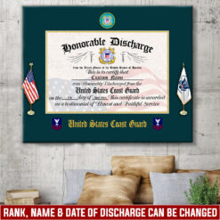 US Coast Guard, E 5 Red - Canvas (With Frame) 20x16in