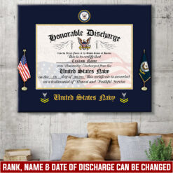 US Navy, E 3 Red - Canvas (With Frame) 20x16in