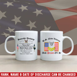 US Navy, E 6 Red - White Mug 15oz