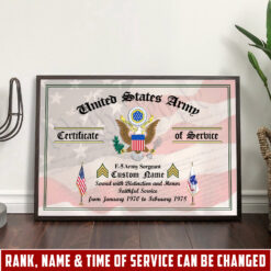US Army, Be All You Can Be - Poster With Frame 10x8in (Recommended)