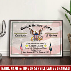US Navy, American By Birth, Veteran By Choice - Poster 36x24in