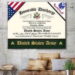 US Army, E 7 Army Master Specialist - Canvas (With Frame) 10x8in