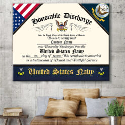 US Navy, Freedom Isn't Free - Canvas (With Frame) 10x8in