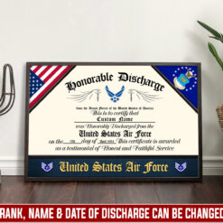 US Air Force, Served With Pride - Poster 10x8in