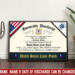 US Coast Guard, Defender of Freedom - Poster 10x8in