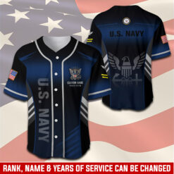 US Navy, Served With Pride - Baseball Jersey