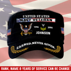 US Navy, American By Birth, Veteran By Choice - Military Cap